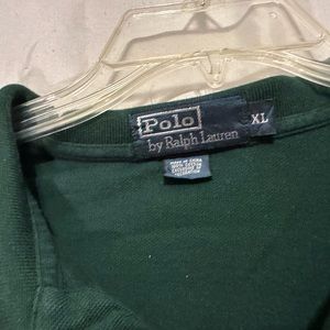 Green long sleeve polo